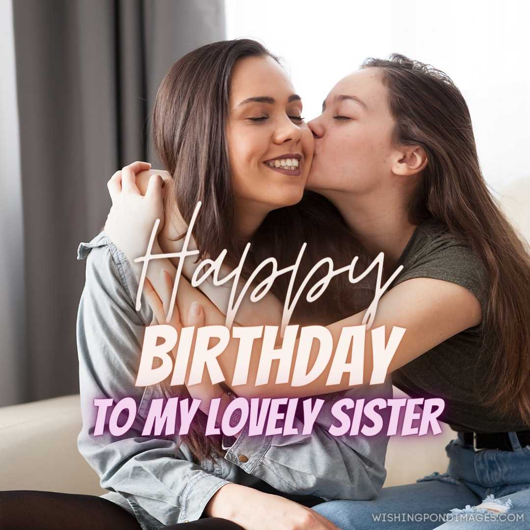 happy smiling sisters on the couch. Happy Birthday Sister Images